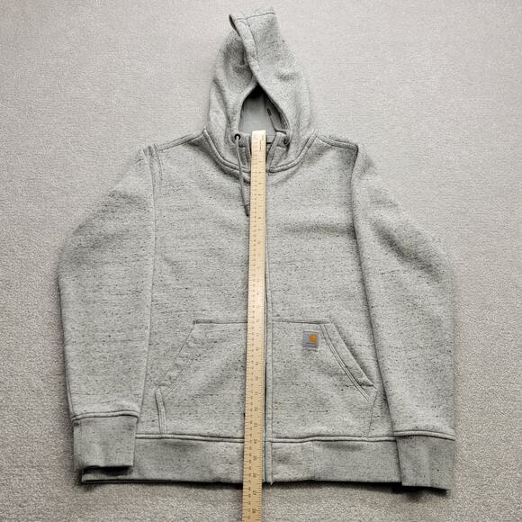 Carhartt Zip Up Relaxed Fit Hoodie Men's Sweatshirt Size Large Heather Gray - Picture 5 of 9